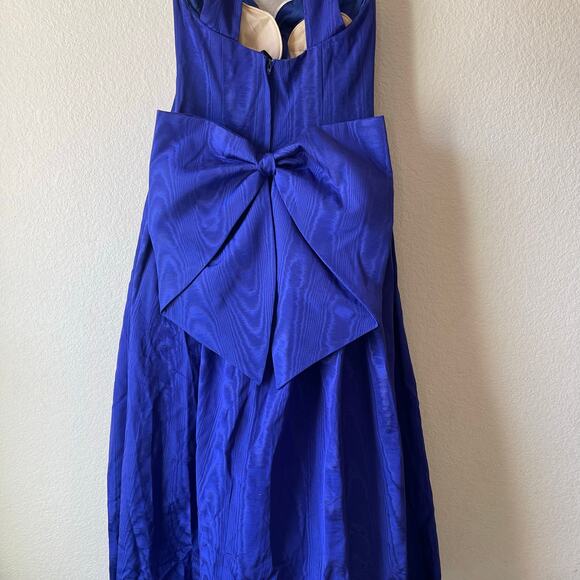 Vintage‎ 80s ballgown blue with lace details and choker detail size small - Picture 2 of 9